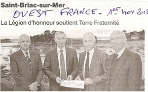 La Légion d’Honneur soutient Terre Fraternité