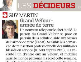 Le soutien du Chef Guy Martin a les honneurs du Figaro (24 novembre 2015)