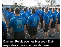 Les casques bleus de Daman courent pour Terre Fraternité (21 décembre 2015)