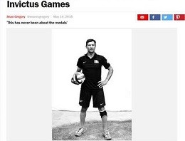 Quand Time Magazine met un de nos athlètes des Invictus Games à l’honneur (20 mai 2016)