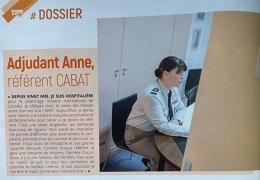 Portrait de l’adjudant Anne de la CABAT dans Terre Information Magazine